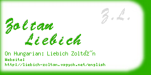 zoltan liebich business card